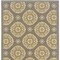 Homeroots 9 x 13 ft. Grey Gold Floral Medallion Discs Indoor & Outdoor Area Rug 384204 - alternate 5